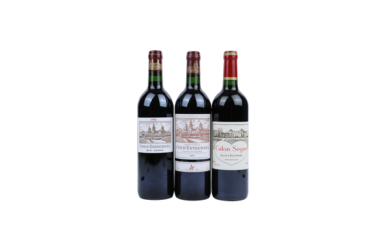 (SAINT ESTEPHE) CHATEAU COS D'ESTOUREL 1995 (1), 1996(1), CHATEAU CALON SEGUR 2010 (1) MV 750ml LB(3)