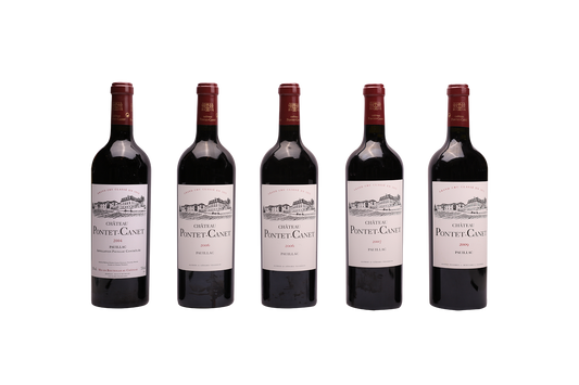 CHATEAU PONTET CANET MULTI-VINTAGE: 2004 (1), 2006 (2), 2007 (1), 2009 (1) MV 750ml LB(5)