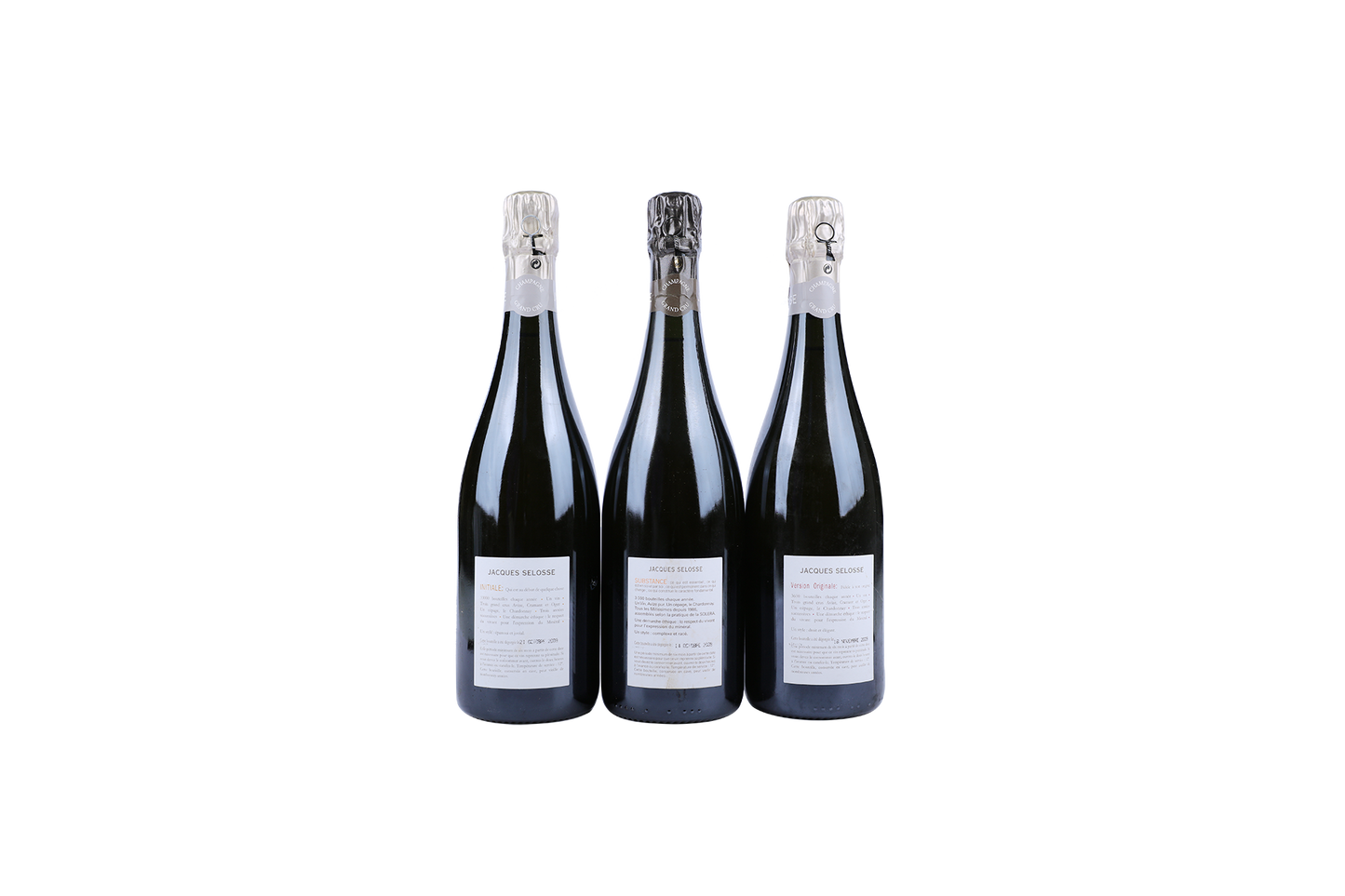 JACQUES SELOSSE TRIO OF 2009 DISGORGED (INITIAL, VO, SUBSTANCE) NV 750ml LB(3)