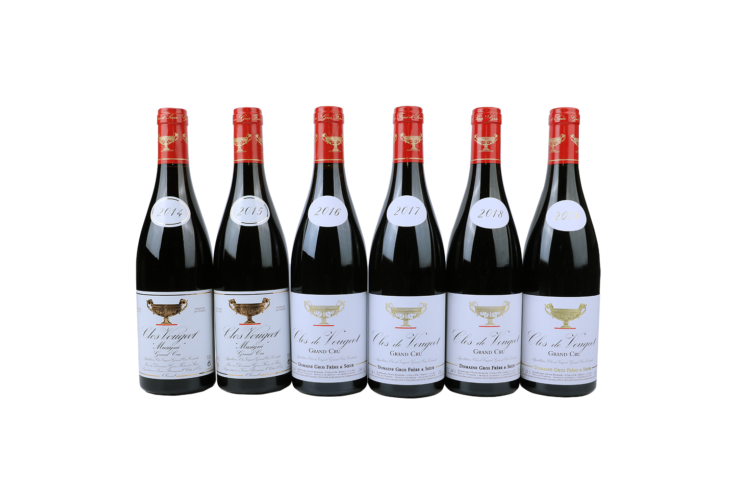 DOMAINE GROS FRERE ET SOEUR CLOS DE VOUGEOT GRAND CRU VERTICALCOLLECTION (2014-2019) MULTI-VINTAGE 750ml OC6